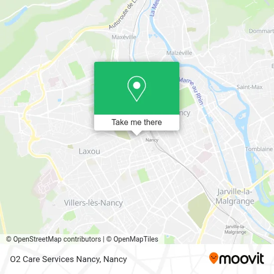 O2 Care Services Nancy map