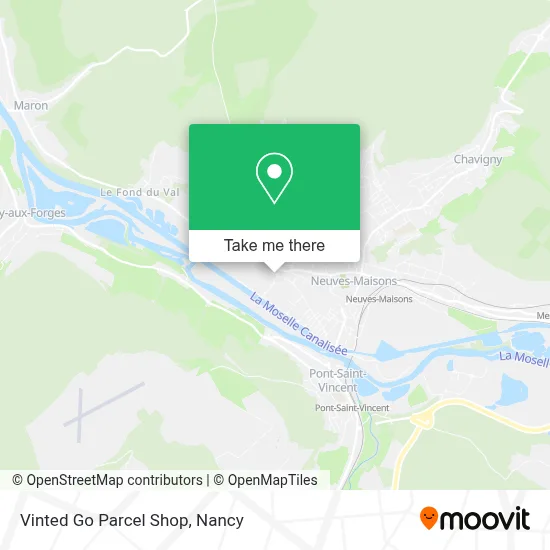 Vinted Go Parcel Shop map