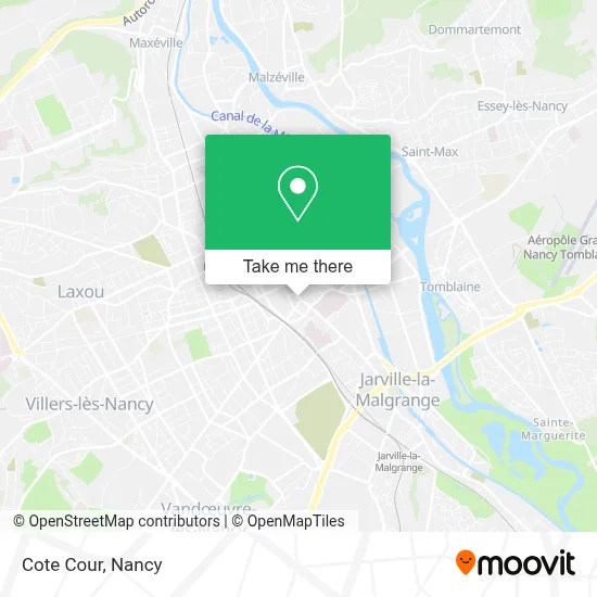 Cote Cour map