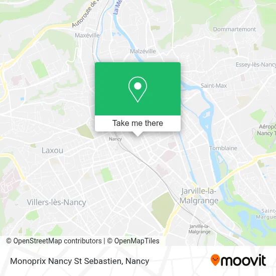 Monoprix Nancy St Sebastien map