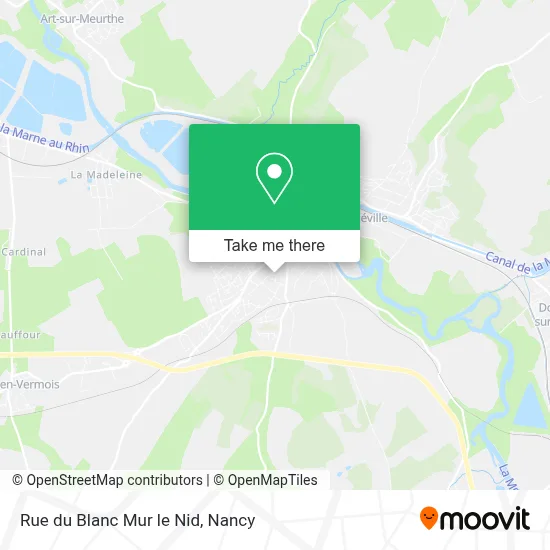 Rue du Blanc Mur le Nid map