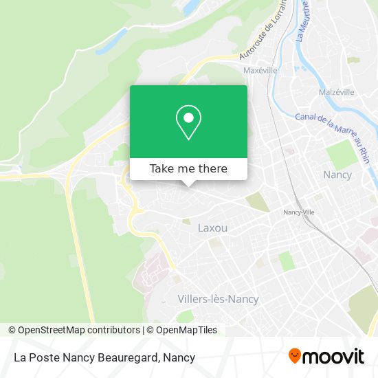 La Poste Nancy Beauregard map