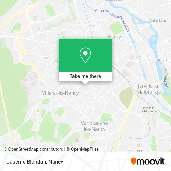 Caserne Blandan map
