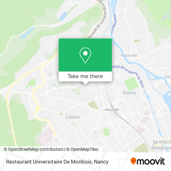 Mapa Restaurant Universitaire De Monbois