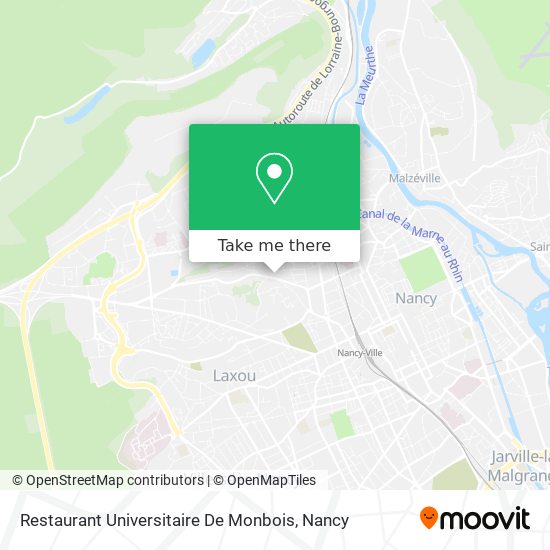 Restaurant Universitaire De Monbois map