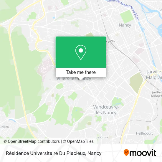 Résidence Universitaire Du Placieux map