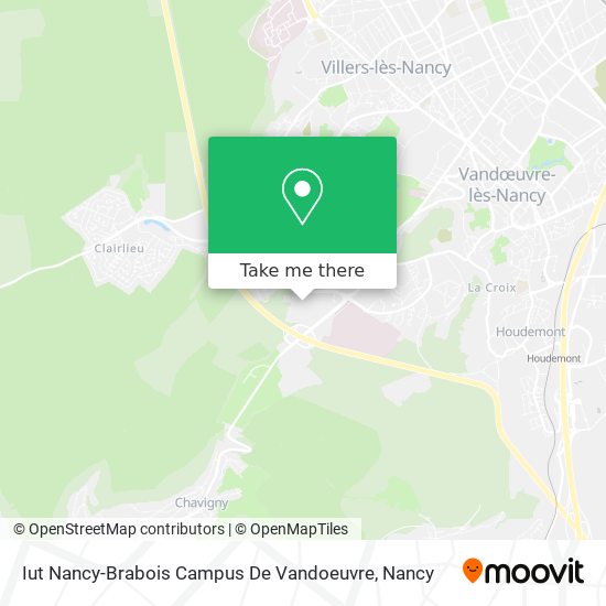 Mapa Iut Nancy-Brabois Campus De Vandoeuvre