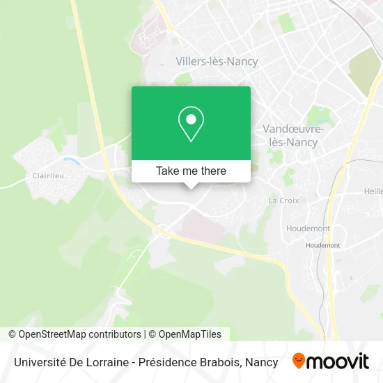 Université De Lorraine - Présidence Brabois map