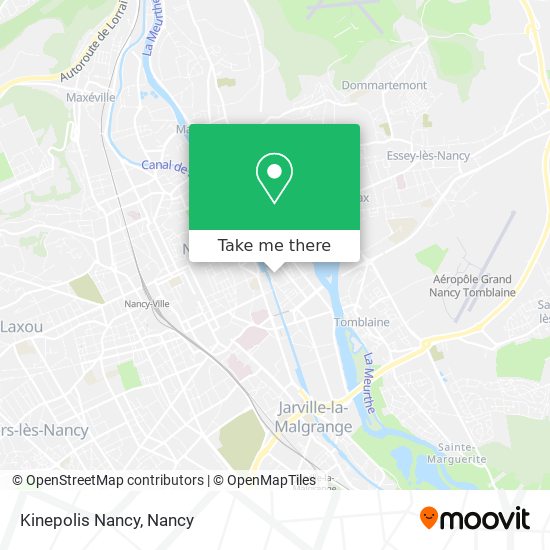Mapa Kinepolis Nancy