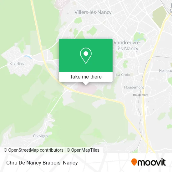 Chru De Nancy Brabois map