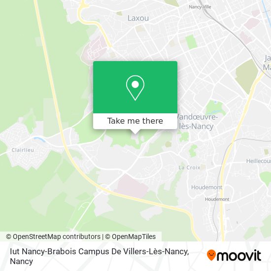 Iut Nancy-Brabois Campus De Villers-Lès-Nancy map