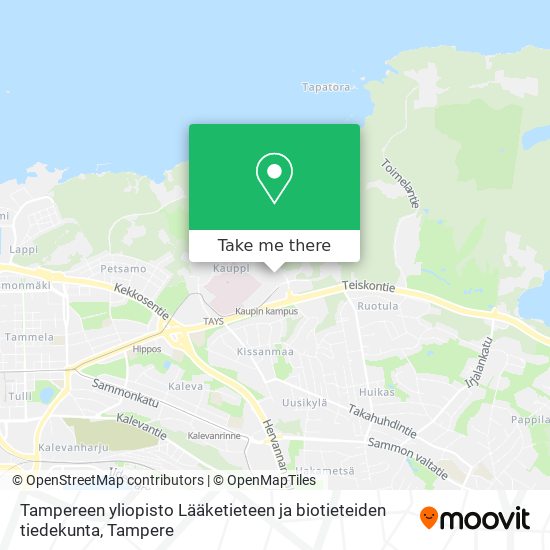 Tampereen yliopisto Lääketieteen ja biotieteiden tiedekunta map