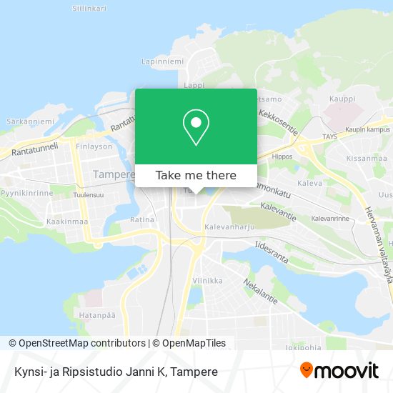 How to get to Kynsi- ja Ripsistudio Janni K in Tampere by Bus or Light Rail?