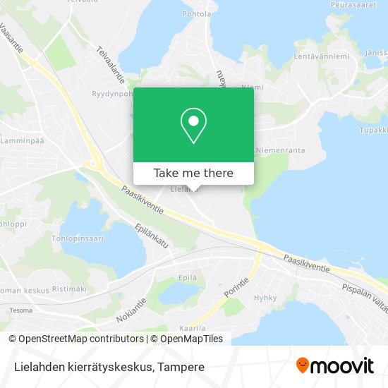 How to get to Lielahden kierrätyskeskus in Tampere by Bus, Train or Light  Rail?