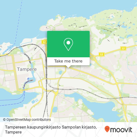 Tampereen kaupunginkirjasto Sampolan kirjasto map