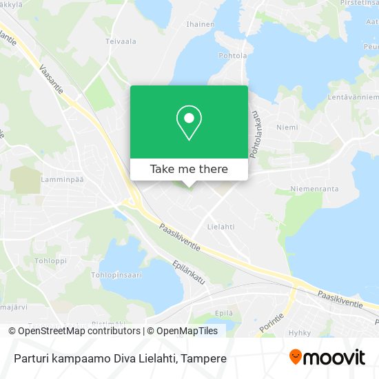 Parturi kampaamo Diva Lielahti map