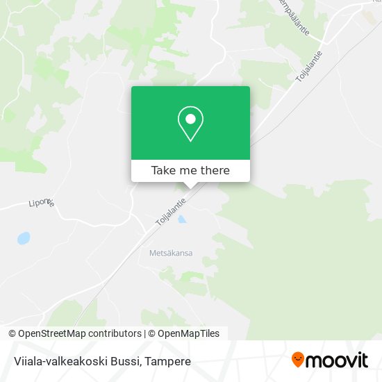Viiala-valkeakoski Bussi map