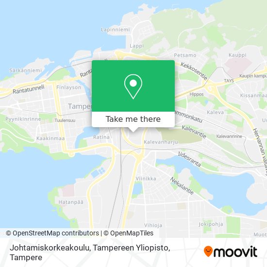 Johtamiskorkeakoulu, Tampereen Yliopisto map