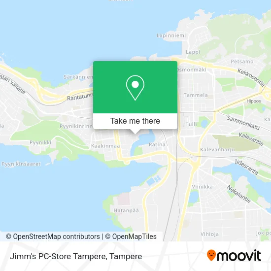 Jimm's PC-Store Tampere map