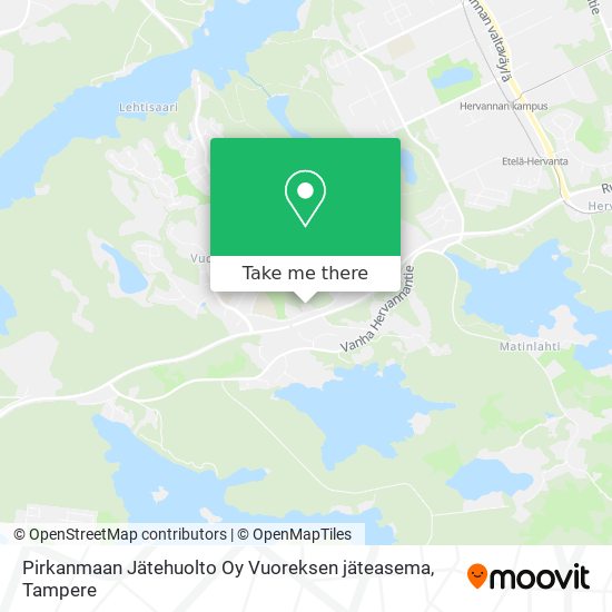 Pirkanmaan Jätehuolto Oy Vuoreksen jäteasema map