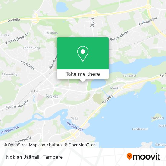 Nokian Jäähalli map