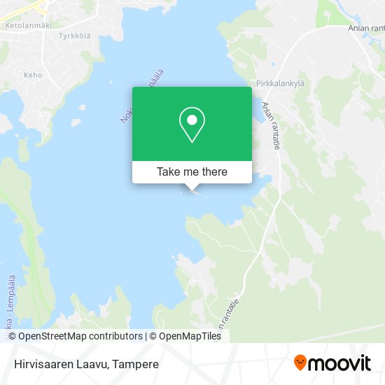 How to get to Hirvisaaren Laavu in Pirkkala by Bus?