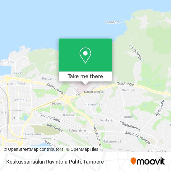 Keskussairaalan Ravintola Puhti map