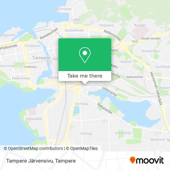 Tampere Järvensivu map