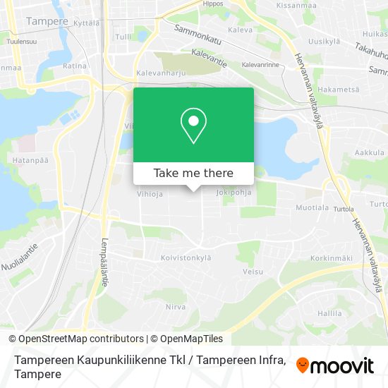 Tampereen Kaupunkiliikenne Tkl / Tampereen Infra map