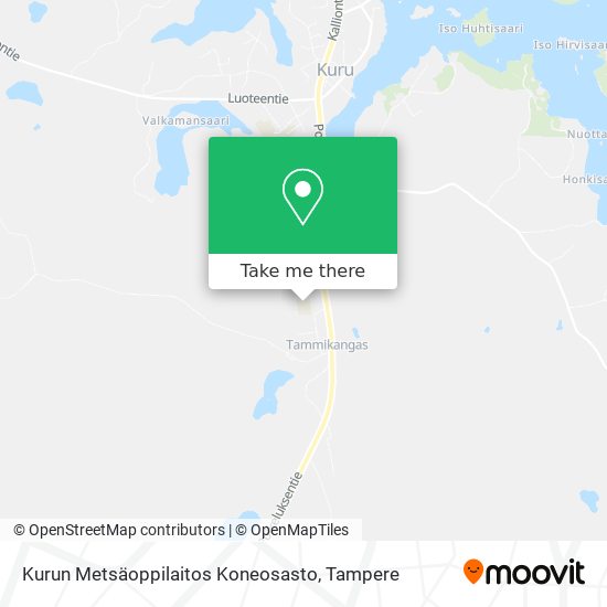 Kurun Metsäoppilaitos Koneosasto map