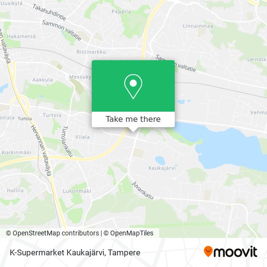 K-Supermarket Kaukajärvi map