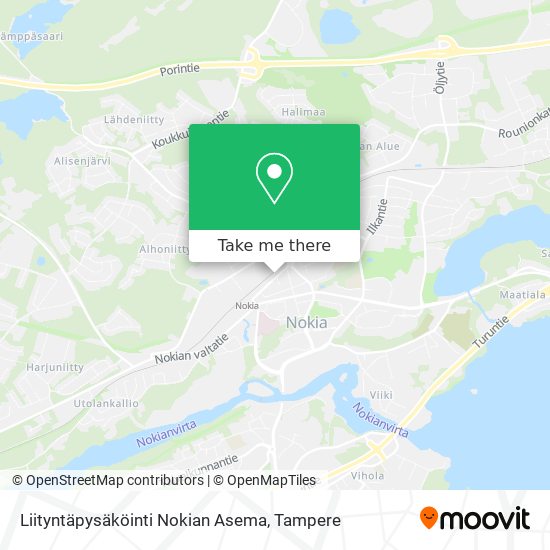 Liityntäpysäköinti Nokian Asema map