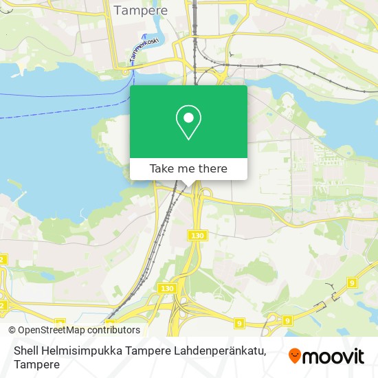 Shell Helmisimpukka Tampere Lahdenperänkatu map