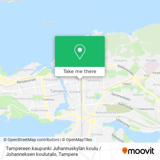 Tampereen kaupunki Juhannuskylän koulu / Johanneksen koulutalo map