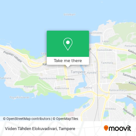 Viiden Tähden Elokuvadivari map