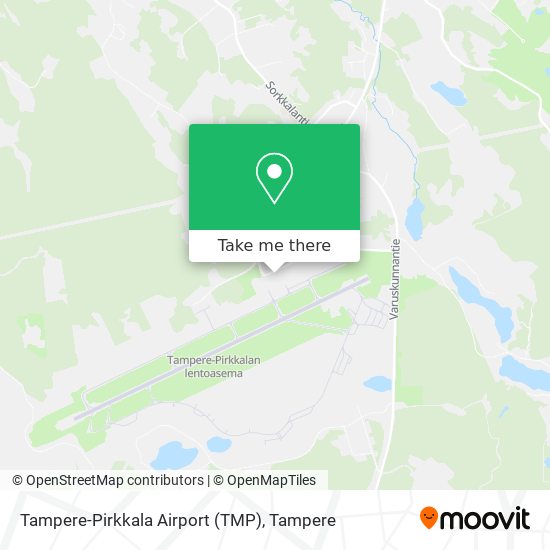 Tampere-Pirkkala Airport (TMP) map