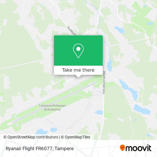Ryanair Flight FR6077 map