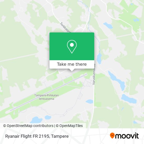 Ryanair Flight FR 2195 map