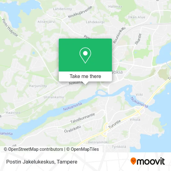 Postin Jakelukeskus map