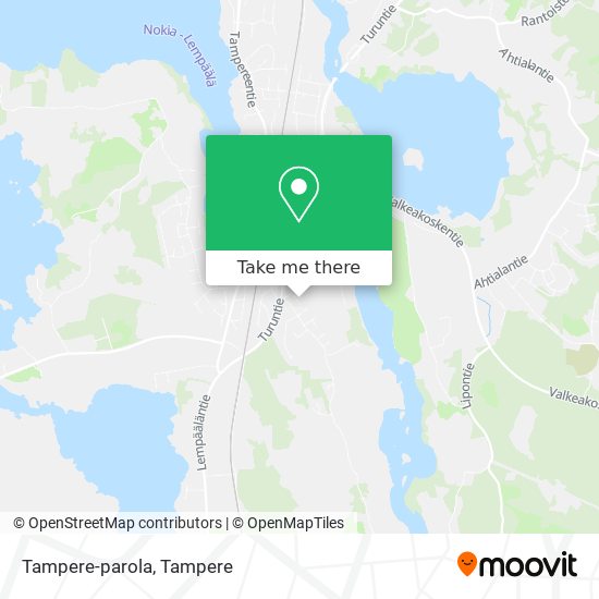 Tampere-parola map