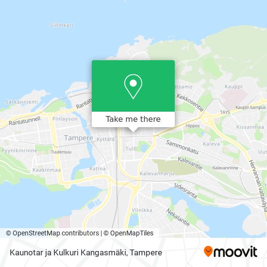 Kaunotar ja Kulkuri Kangasmäki map