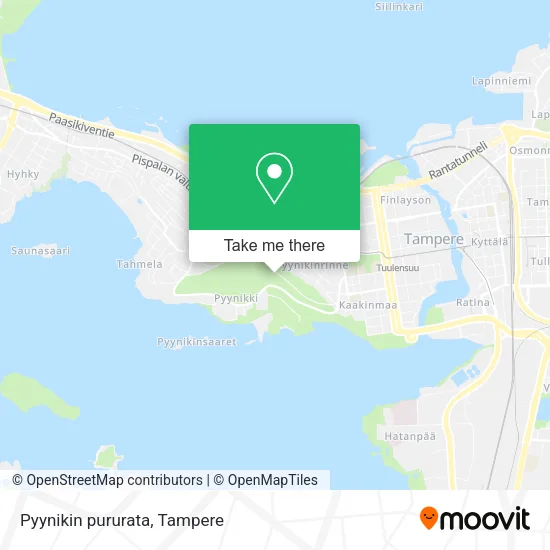 Pyynikin pururata map