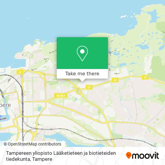 Tampereen yliopisto Lääketieteen ja biotieteiden tiedekunta map