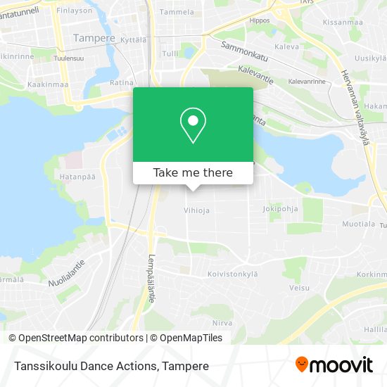 Tanssikoulu Dance Actions map