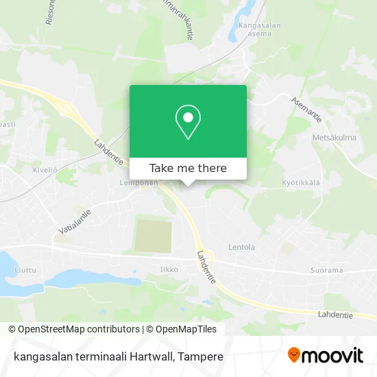 kangasalan terminaali Hartwall map