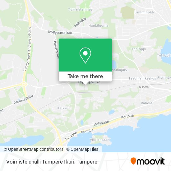 Voimisteluhalli Tampere Ikuri map