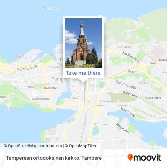 Tampereen ortodoksinen kirkko map