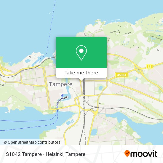 S1042 Tampere - Helsinki map