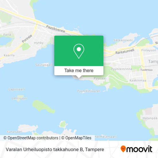 Varalan Urheiluopisto takkahuone B map