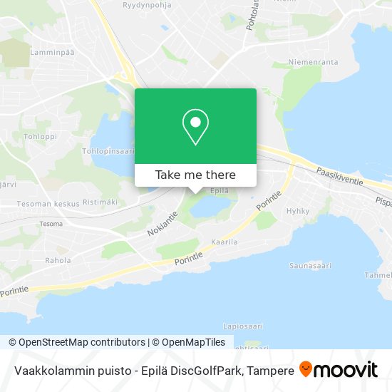 Vaakkolammin puisto - Epilä DiscGolfPark map